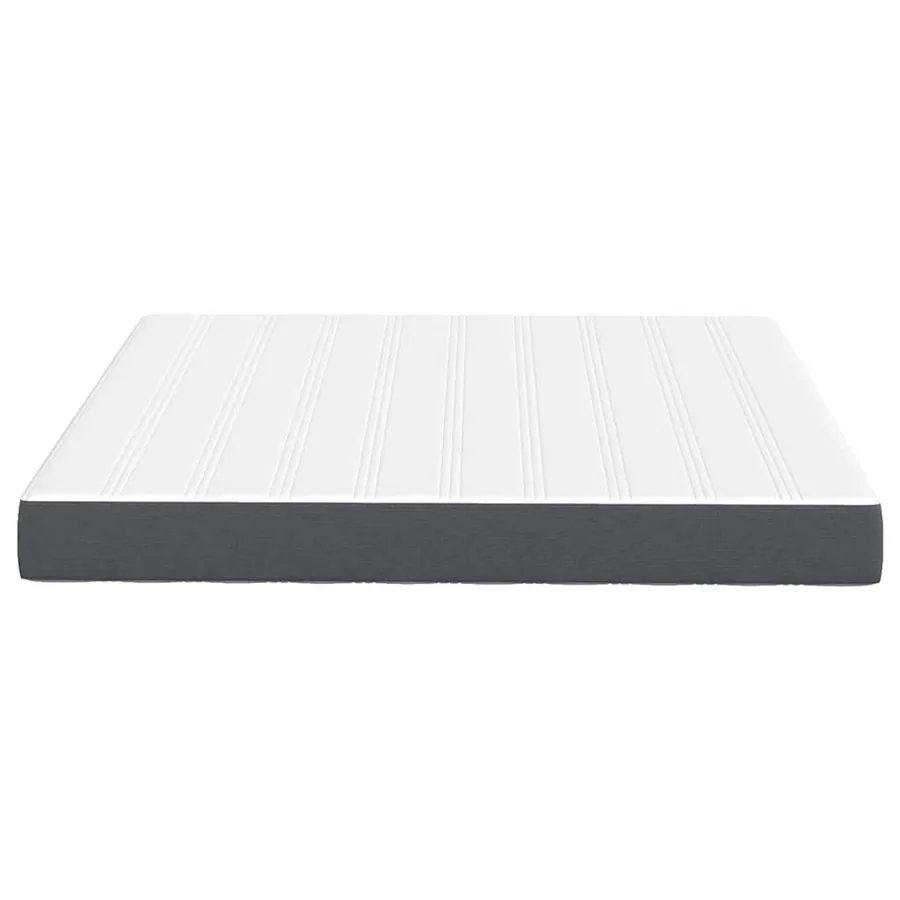 Matelas de Lit avec matelas Gris 180 x 200 cm tissu - 5