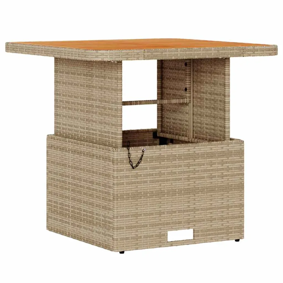 Ensemble de salle à manger pour jardin Beige polyrotin - 5