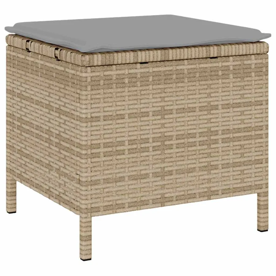 Ensemble de salle à manger pour jardin Beige polyrotin - 6