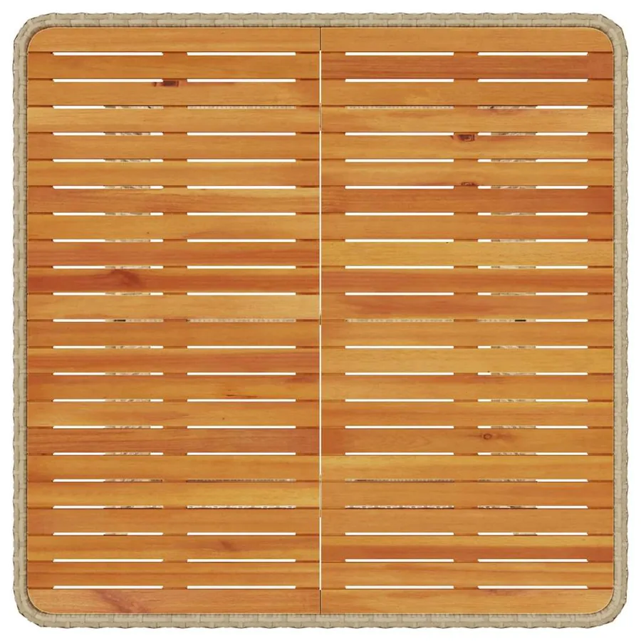 Ensemble de salle à manger pour jardin Beige polyrotin - 9