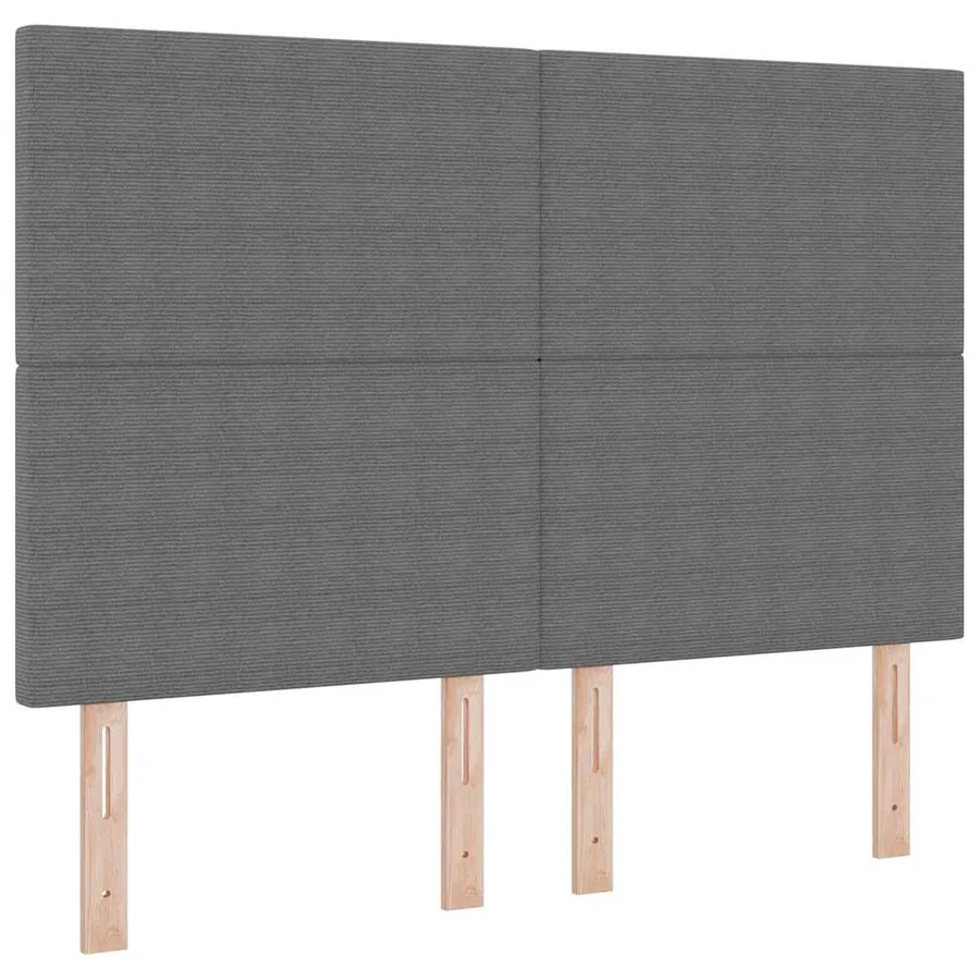Lit à ressorts Gris clair et blanc 140 x 190 cm - 6
