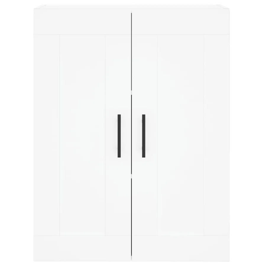 Buffet haut Blanc 69,5x34x180 cm Bois d'ingénierie - 6