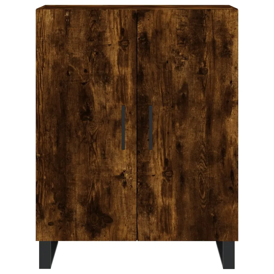 Buffet haut Chêne fumé 69,5x34x180 cm Bois d'ingénierie - 8