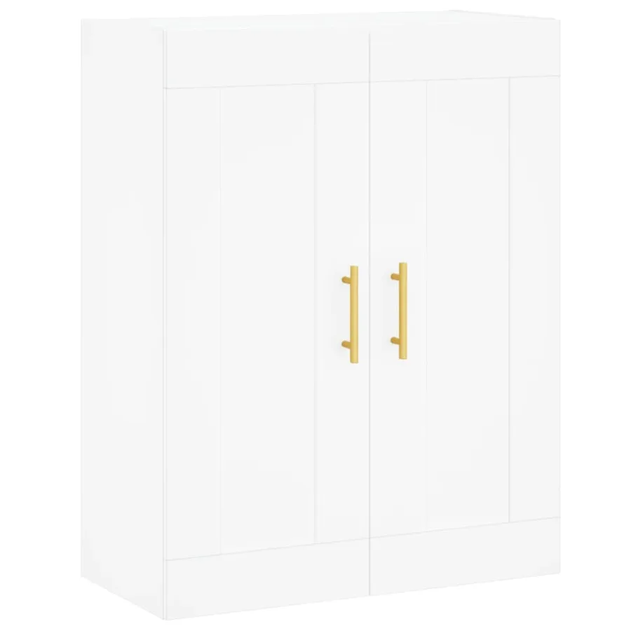 Buffet haut Blanc 69,5x34x180 cm Bois d'ingénierie - 5