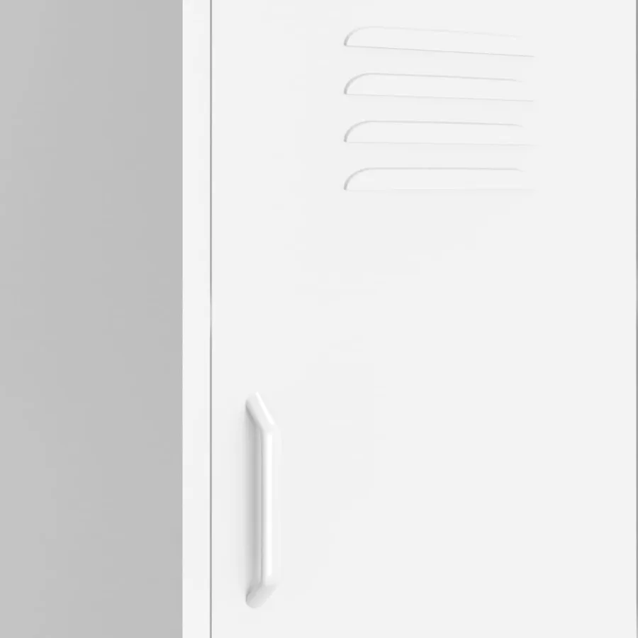 Armoire de rangement Blanc 42,5x35x101,5 cm Acier - 7