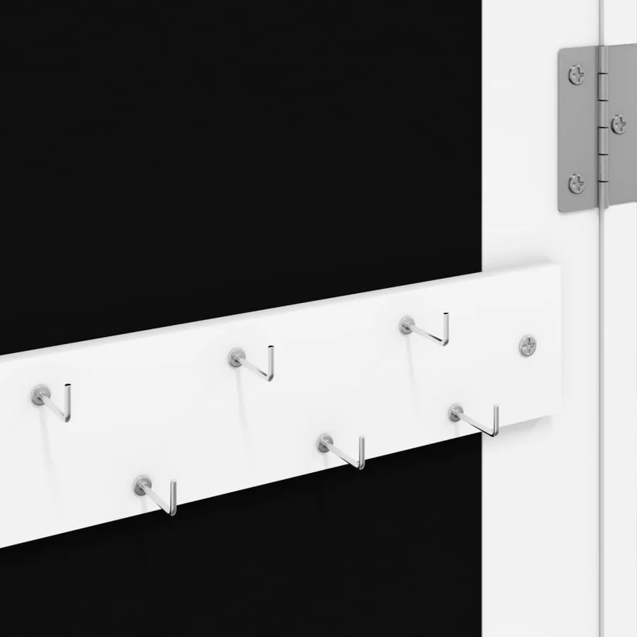 Armoire à bijoux avec miroir et éclairage LED mural blanc - 10