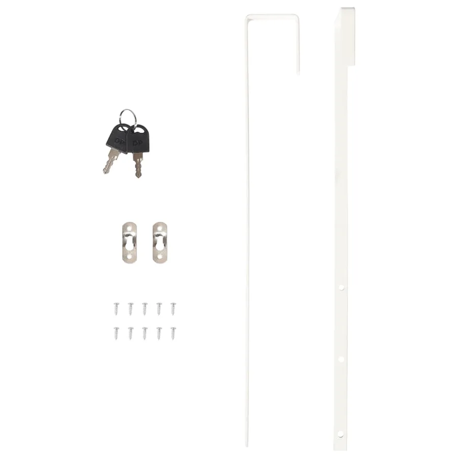 Armoire à bijoux avec miroir et éclairage LED mural blanc - 11