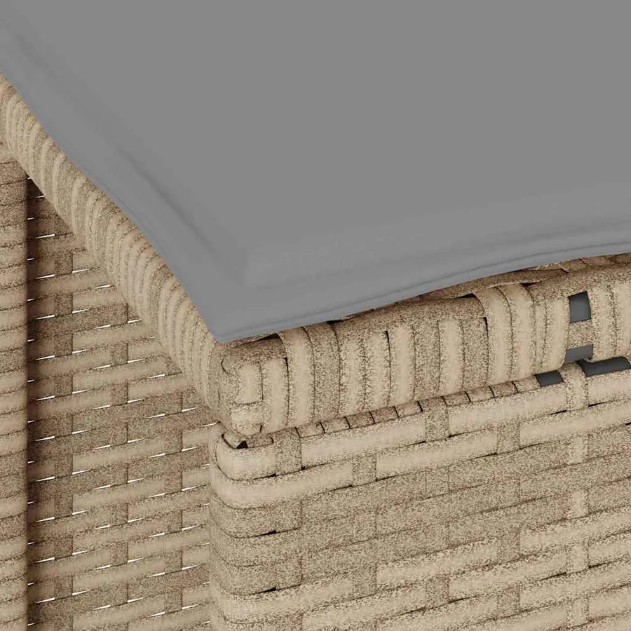 Ensemble de salle à manger pour jardin Beige polyrotin - 8