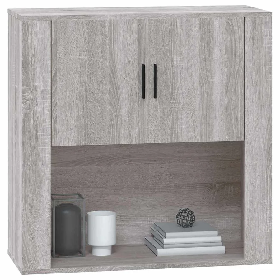 Armoire murale Sonoma gris 80x33x80 cm Bois d'ingénierie - 10