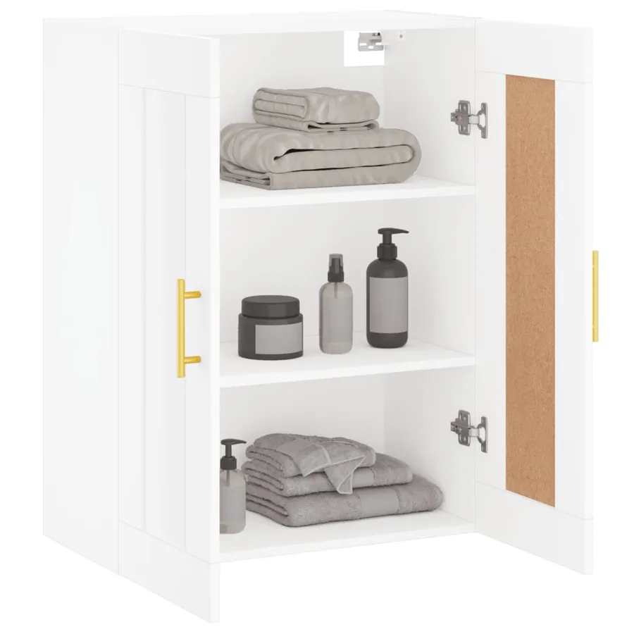 Armoire murale blanc 69,5x34x90 cm bois d'ingénierie - 5