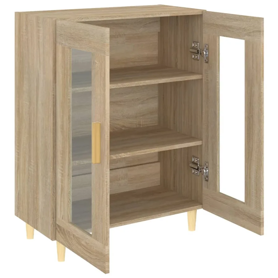 Buffet chêne sonoma 69,5x34x90 cm bois d'ingénierie - 7
