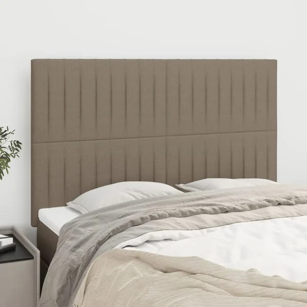 Tête de lit Taupe 144x5x118/128 cm Tissu