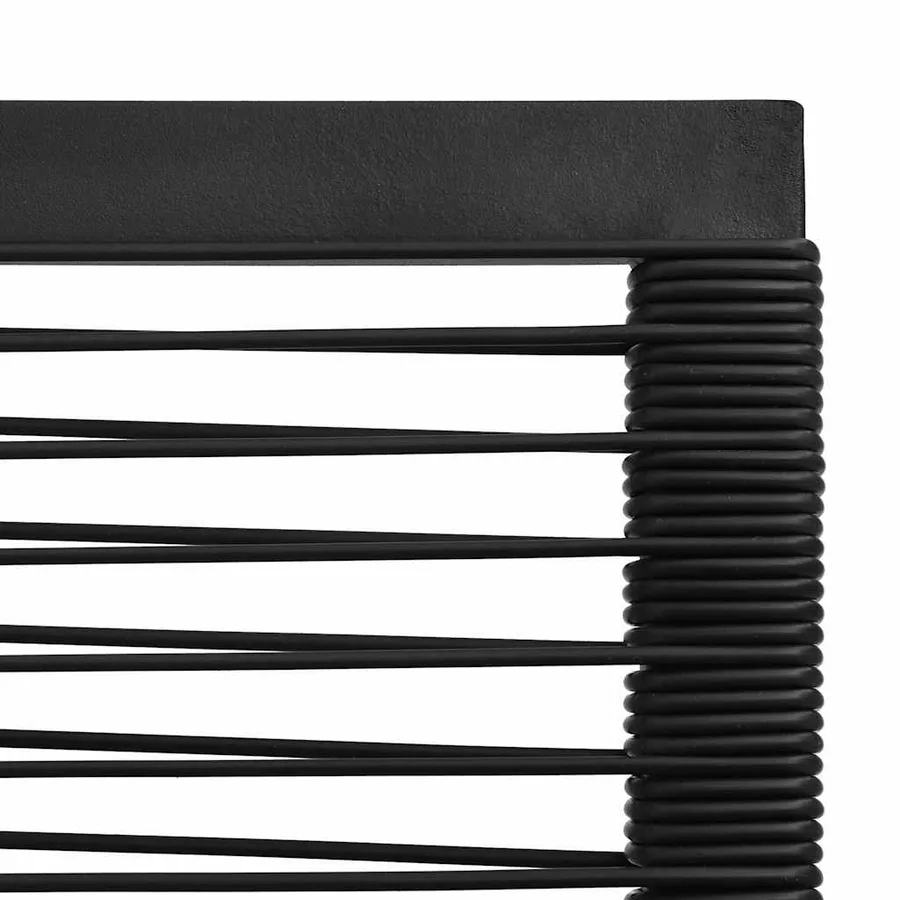 Ensemble à manger d'extérieur 3 pcs Rotin PVC Noir - 11
