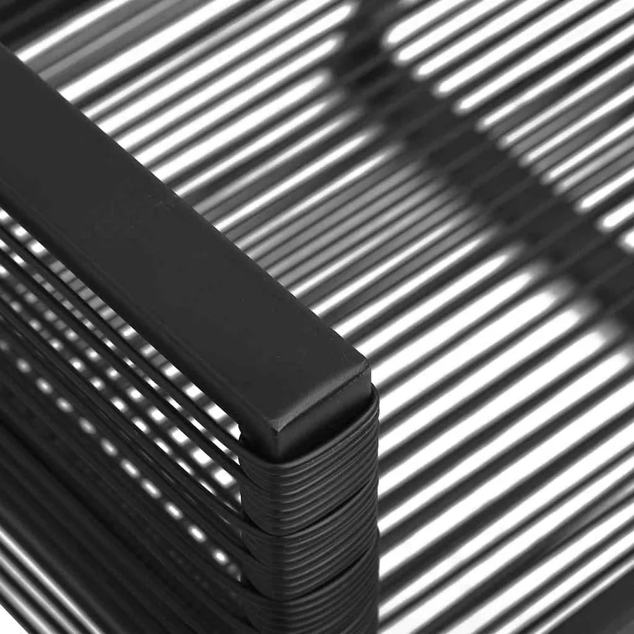 Ensemble à manger d'extérieur 3 pcs Rotin PVC Noir - 12