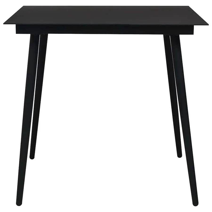 Ensemble à manger d'extérieur 3 pcs Rotin PVC Noir - 4