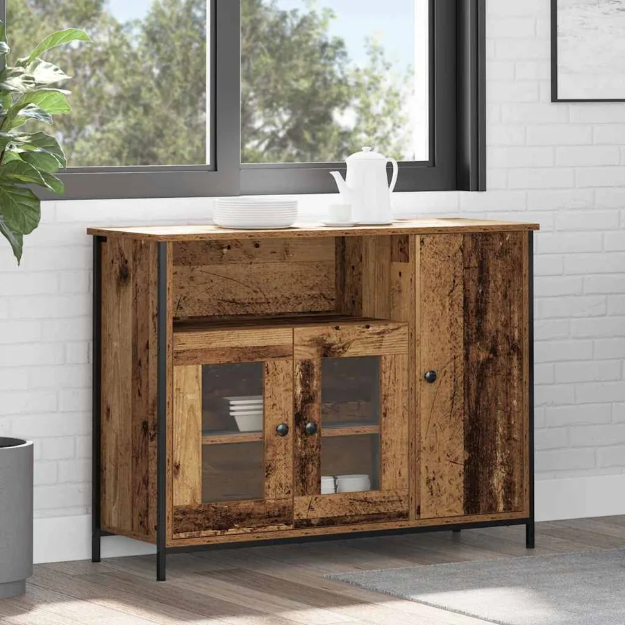 Buffet Bois ancien 100 x 35 x 75 cm - 4