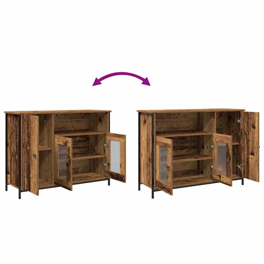 Buffet Bois ancien 100 x 35 x 75 cm - 9