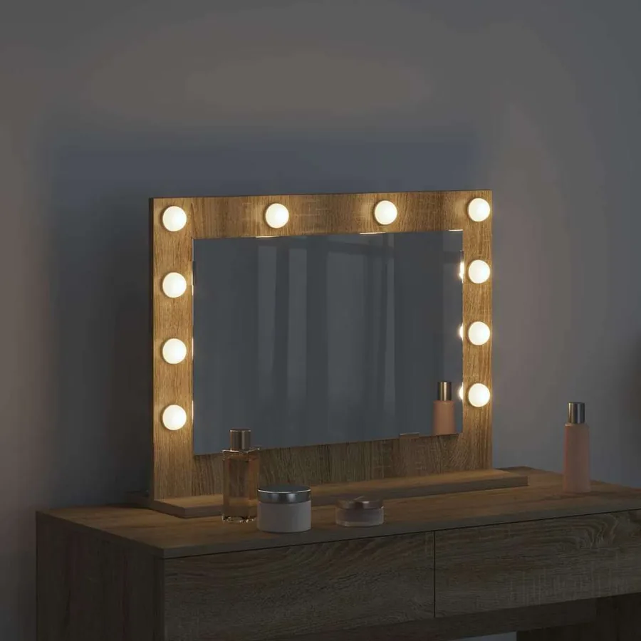 Miroir de vanité Rectangulaire Chêne Sonoma 60 x 45 x 18 cm - 3