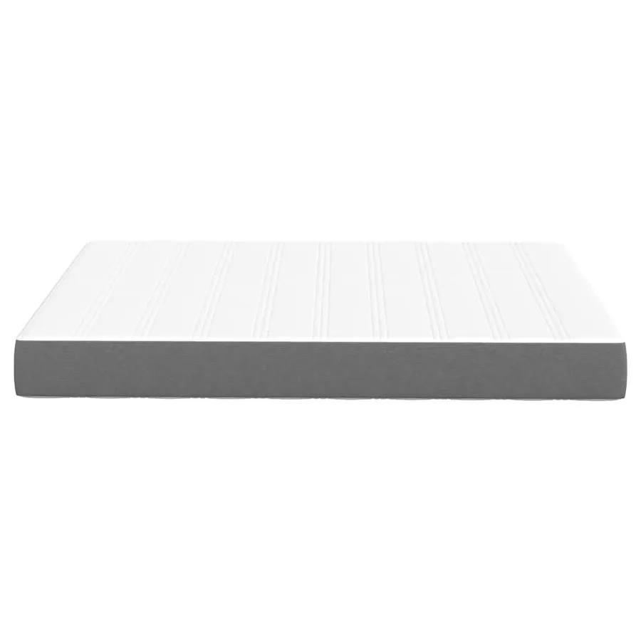 Matelas de Lit avec matelas Gris clair 140 x 200 cm tissu - 5