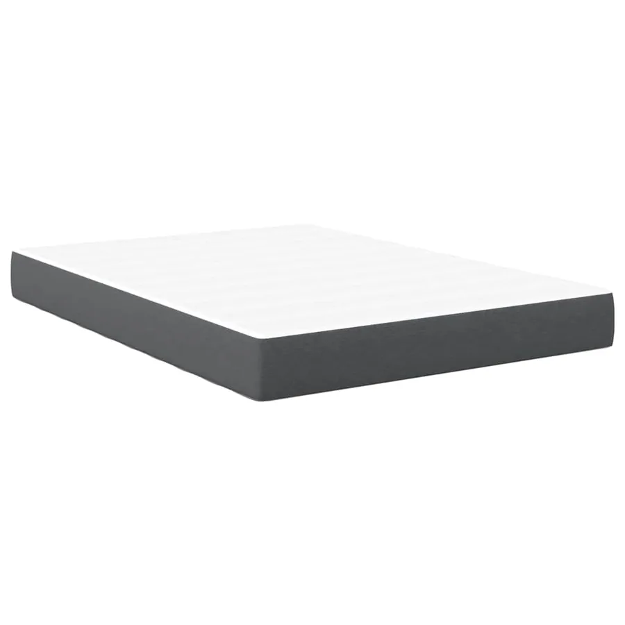 Matelas de Lit avec matelas Gris 140 x 190 cm tissu - 2