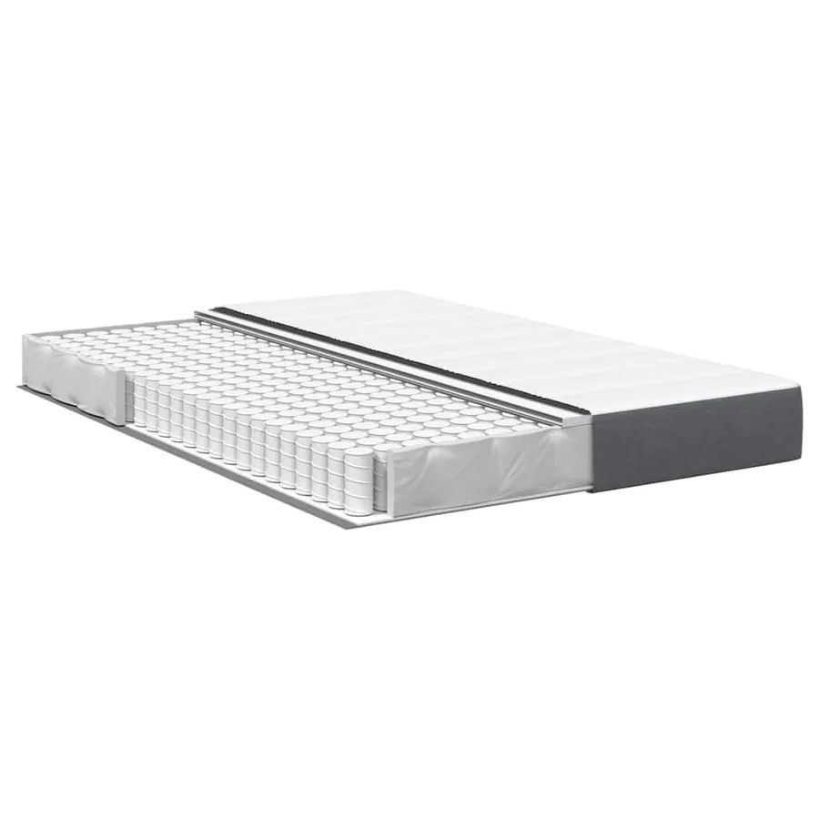 Matelas de Lit avec matelas Gris 140 x 190 cm tissu - 4