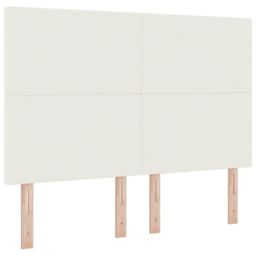 Lit à ressorts avec tête de lit Crème et Blanc 140 x 190 cm - 6