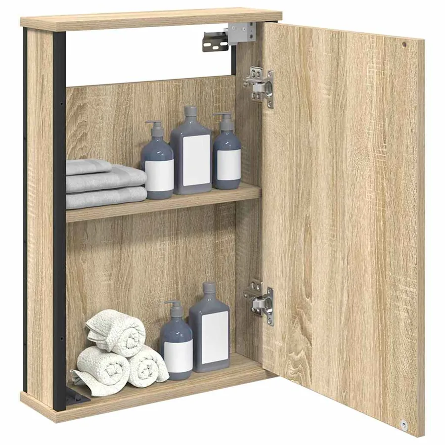 Armoire Miroir Chêne Sonoma 42 x 12 x 60 cm Bois d'ingénierie - 3