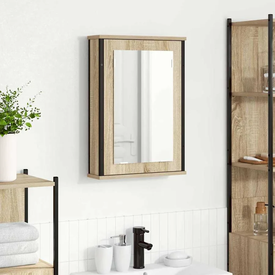 Armoire Miroir Chêne Sonoma 42 x 12 x 60 cm Bois d'ingénierie - 4