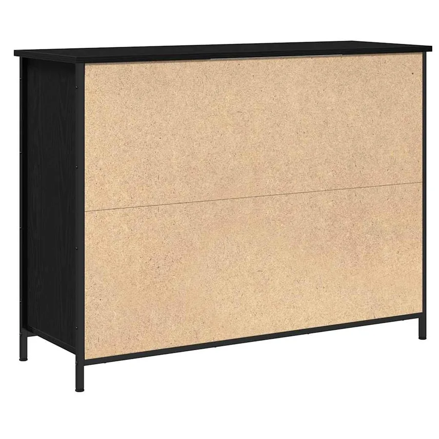 Buffet Chêne noir 100 x 35 x 75 cm - 5