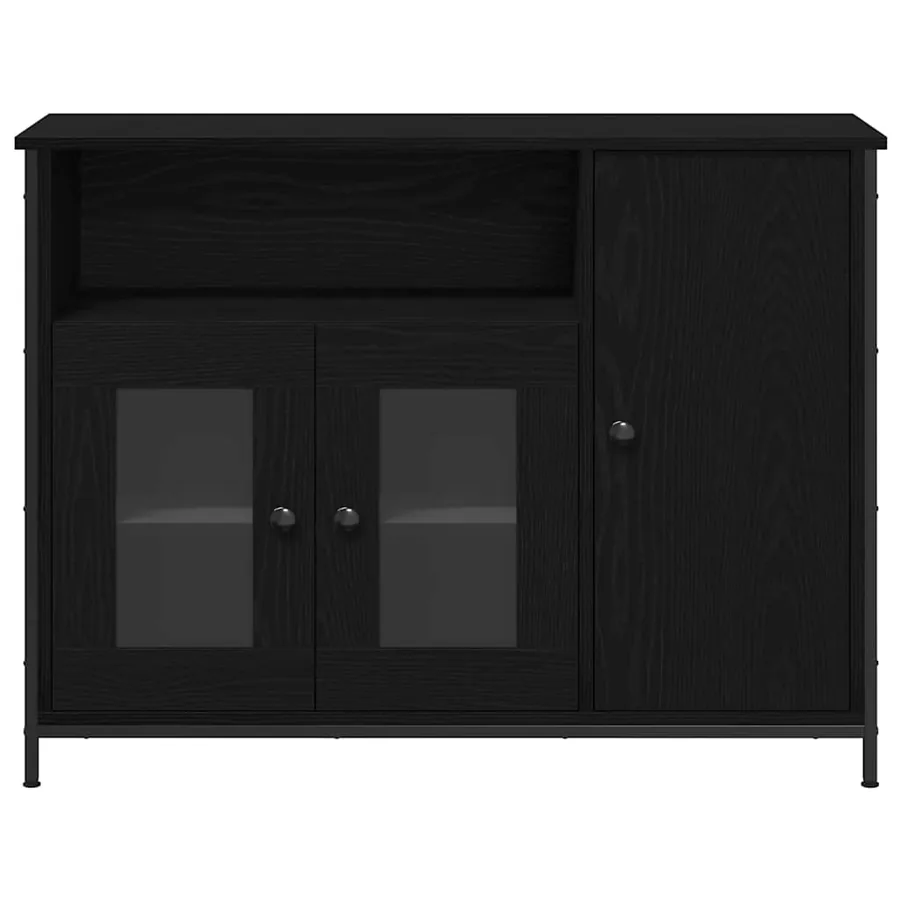 Buffet Chêne noir 100 x 35 x 75 cm - 6