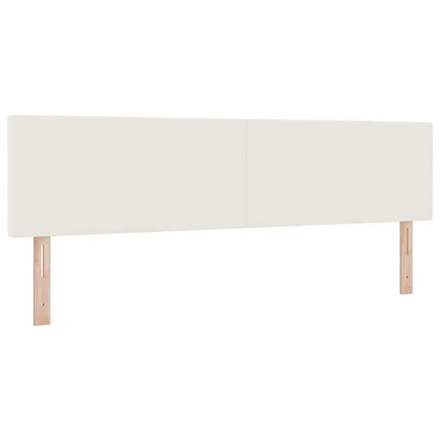 Lit à ressort LED avec tête de lit Crème et Blanc 180 x 200 cm - 7