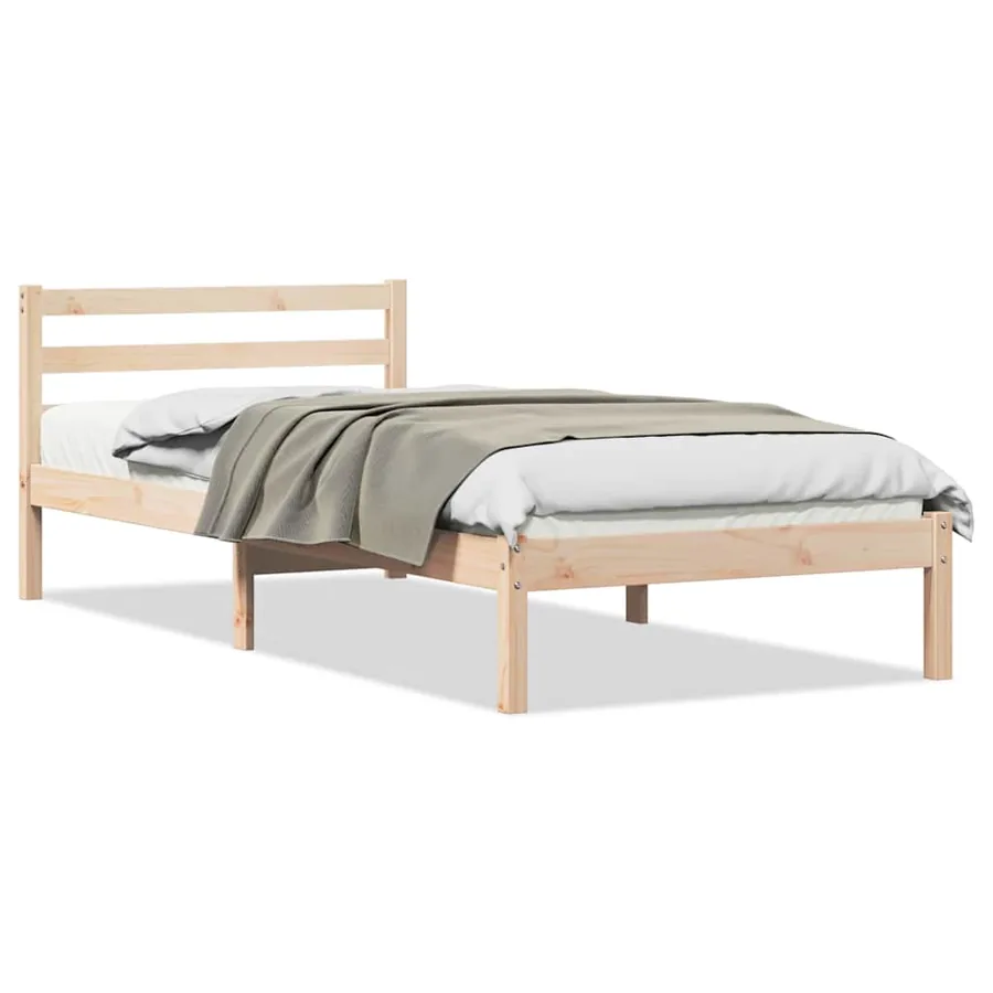 Cadre de lit Marron 225,5 x 85,5 x 69,5 cm Bois de Pin Massif - 3