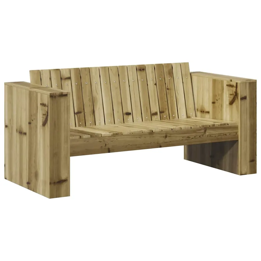 Canapé de jardin Vert 134 x 60 x 62 cm Bois de pin massif - 2