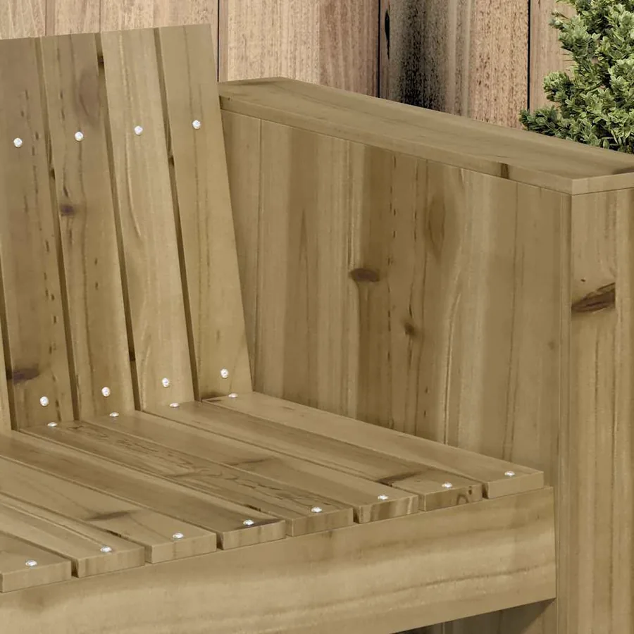 Canapé de jardin Vert 134 x 60 x 62 cm Bois de pin massif - 3