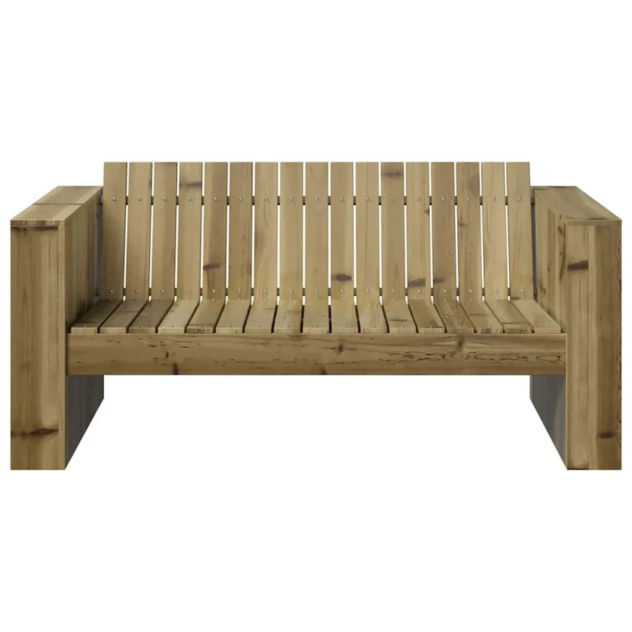 Canapé de jardin Vert 134 x 60 x 62 cm Bois de pin massif - 4