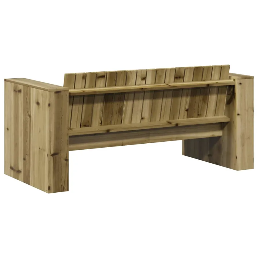 Canapé de jardin Vert 134 x 60 x 62 cm Bois de pin massif - 6