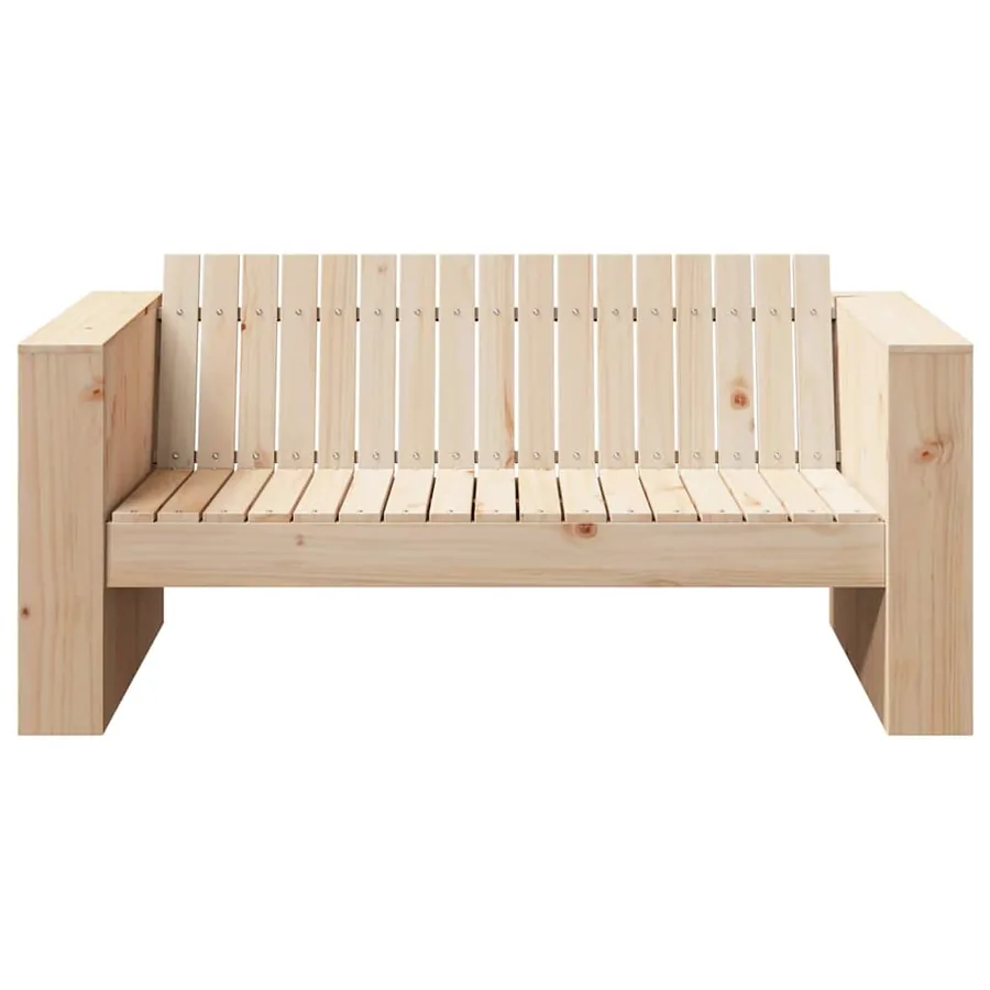 Canapé de jardin Naturel 134 x 60 x 62 cm Bois de pin massif - 4
