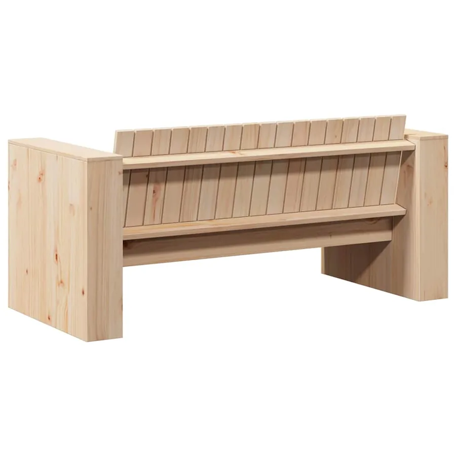 Canapé de jardin Naturel 134 x 60 x 62 cm Bois de pin massif - 6