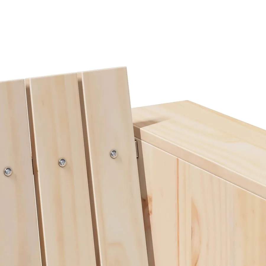 Canapé de jardin Naturel 134 x 60 x 62 cm Bois de pin massif - 7