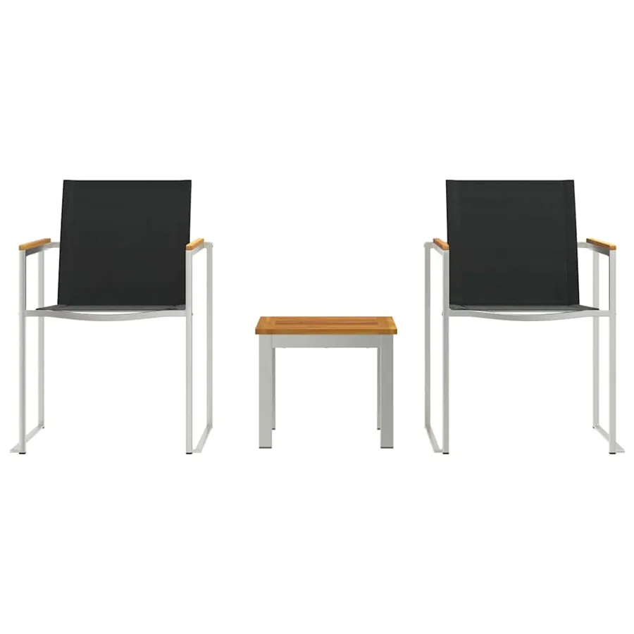 Ensemble de salle à manger pour jardin 3 pcs Marron et Noir - 7