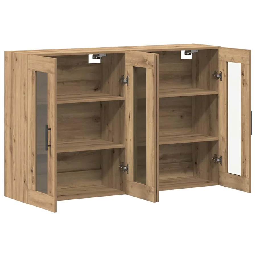 Armoires Murailles 2 pcs Chêne Artisan et noir - 5