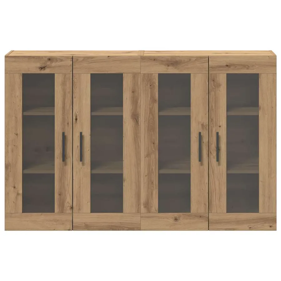 Armoires Murailles 2 pcs Chêne Artisan et noir - 6