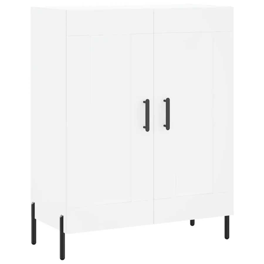 Buffet haut Blanc 69,5x34x180 cm Bois d'ingénierie - 7
