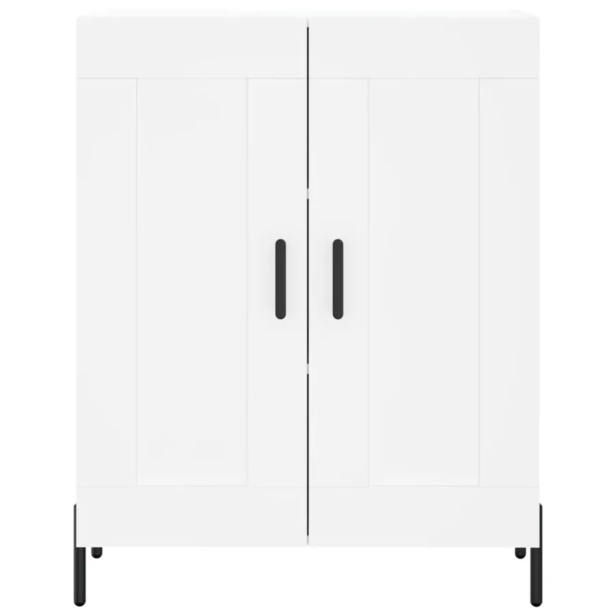 Buffet haut Blanc 69,5x34x180 cm Bois d'ingénierie - 8