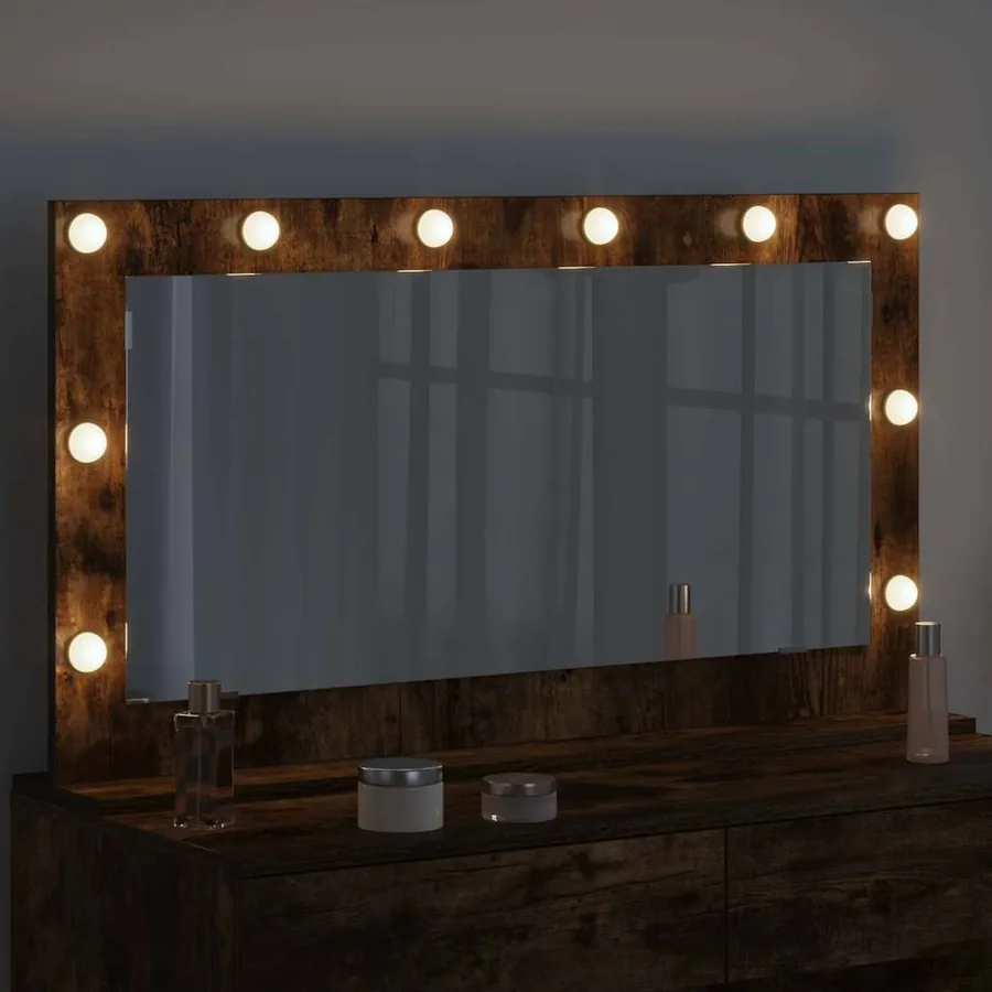 Miroir de vanité Rectangulaire Chêne fumé 100 x 55 x 18 cm - 3