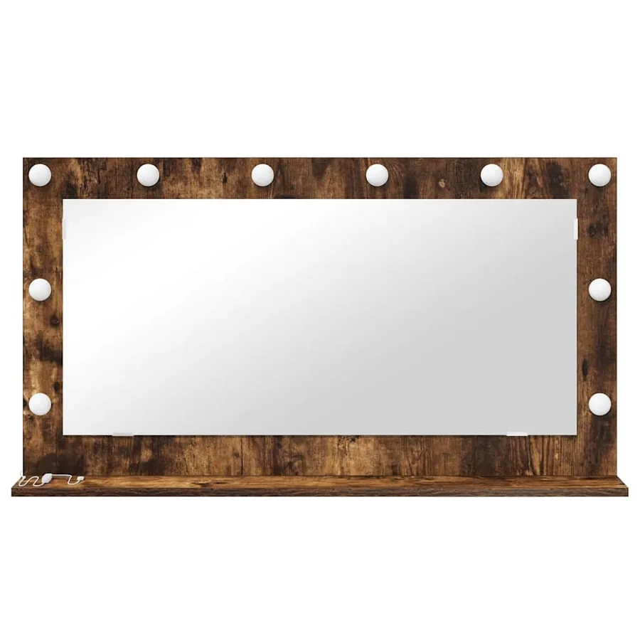 Miroir de vanité Rectangulaire Chêne fumé 100 x 55 x 18 cm - 4