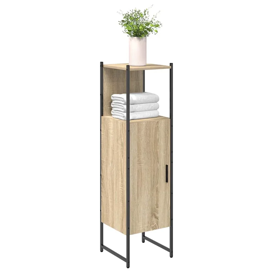 Cabinet de salle de bain avec étagère Beige 33 x 33 x 120,5 cm - 3