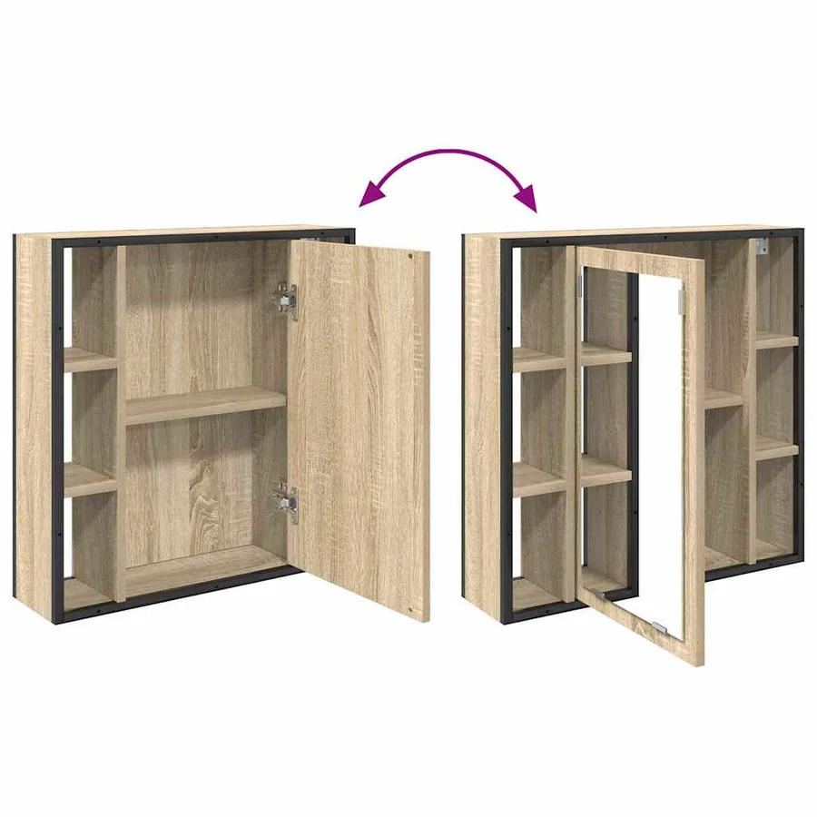 Ensemble de mobilier de salle de bain avec étagère 3 pcs Marron - 12