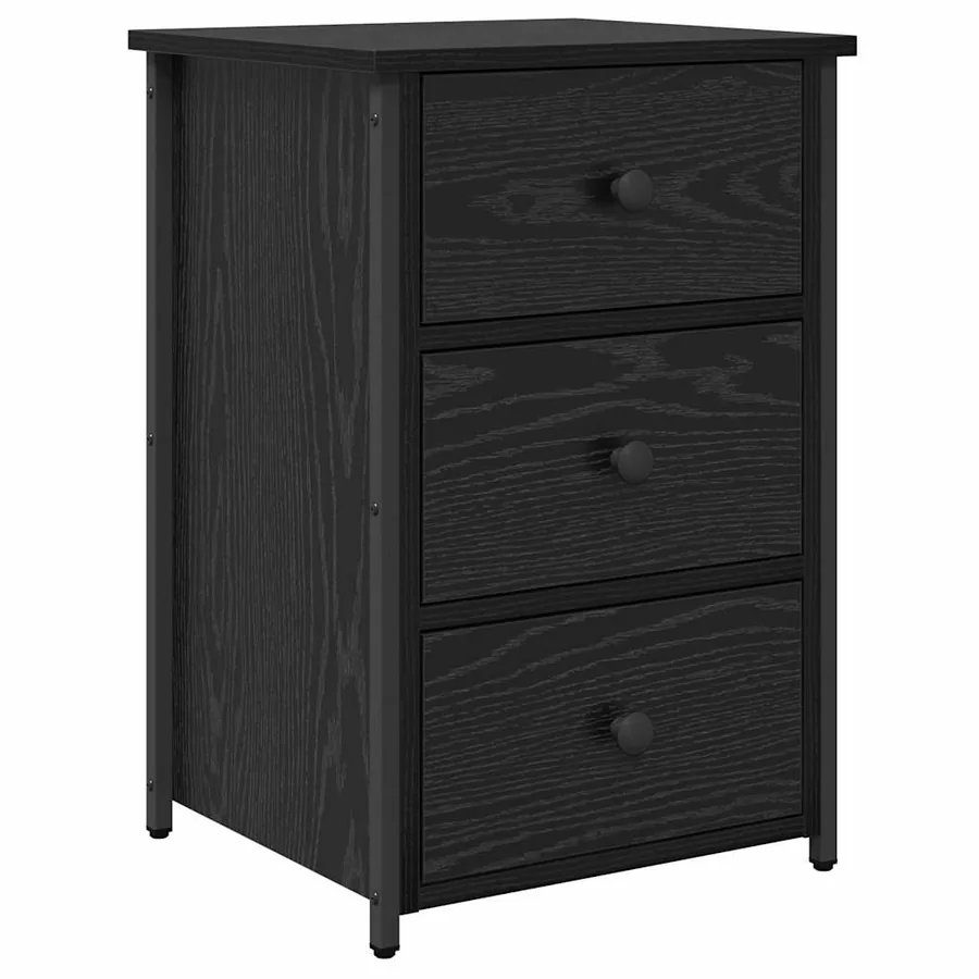Cabinet de chevet avec tiroir 2 pcs Chêne noir 40 x 36 x 60 cm - 5