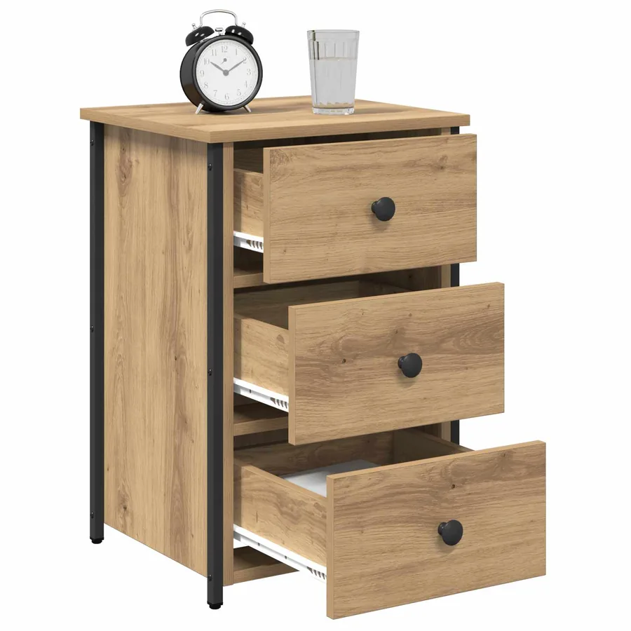 Cabinet de chevet 2 pc Marron 40 x 36 x 60 cm - 3